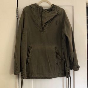 Topshop Hooded Military Style Pullover Jacket